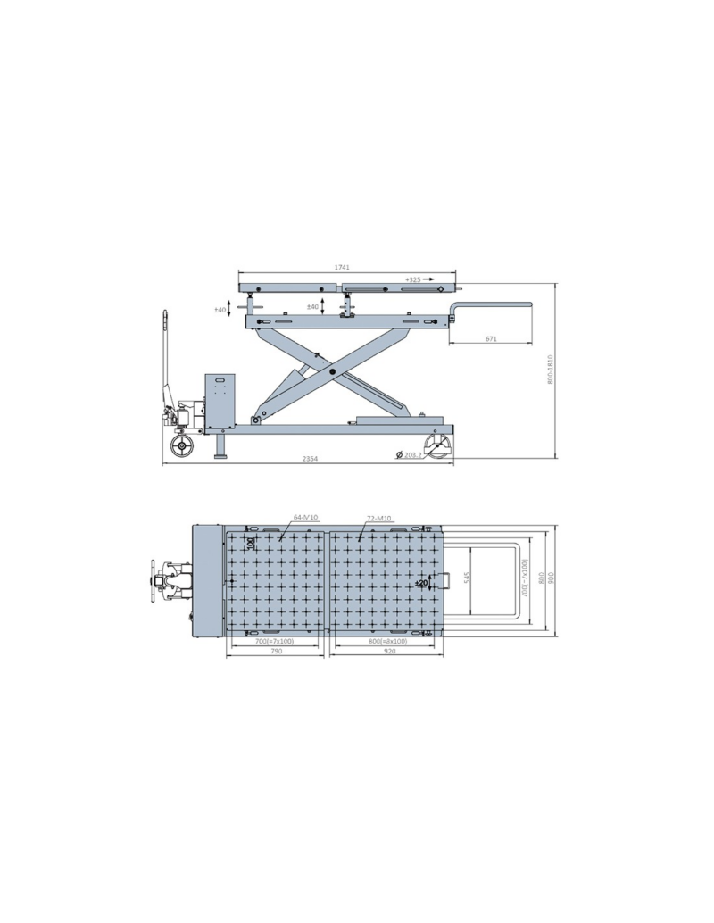 Table elevatrice portative pour véhicules électriques | RR Equipements, matériels et équipements pour garage & carrosserie